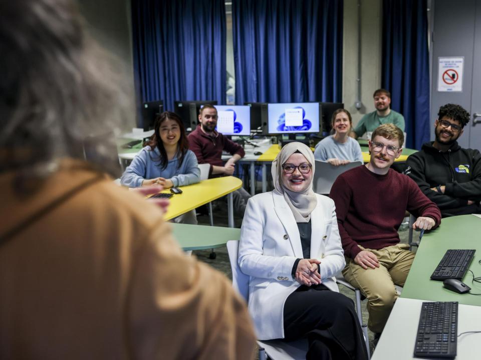Subject Librarian teaching small class of students